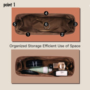 Purse Organizer Insert for Cluny Waterproof Nylon with Zipper