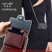 Turn Your Wallet Into a Chic Crossbody – Felt Insert + Gold Chain Set