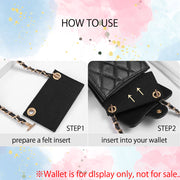 Turn Your Card Wallet Into a Chic Crossbody – Felt Wallet Insert + Chain Set for YSL Wallet