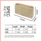 Purse Organizer Insert for Chanel Classic Flap 30/34 Shoulder Bag Felt Bag Organizer Bag In Bag