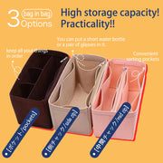 Felt Purse Organizer Insert for Muji Jute Bag Tote Handbag Insert Organizers