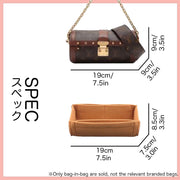 Felt Bag Organizer Insert for LV Papillon Trunk Shoulder Bag In Bag Organizer