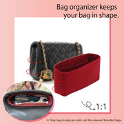 Purse Organizer Insert for Chanel Pearl Crush Shoulder Bag Organizer Felt Bag In Bag