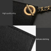 Turn Your Wallet Into a Chic Crossbody – Felt Insert + Gold Chain Set