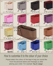 Purse Organizer Insert for Cluny Waterproof Nylon with Zipper