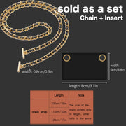 Turn Your Wallet Into a Chic Crossbody – Felt Insert + Gold Chain Set