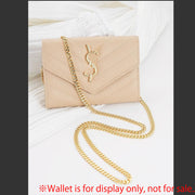 Turn Your Card Wallet Into a Chic Crossbody – Felt Wallet Insert + Gold Chain Set