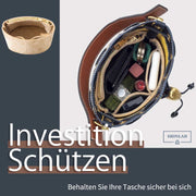 Mein Bucket Bag hat endlich Struktur (dank Wildleder-Organizer)