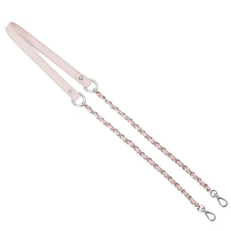Silver Chain Strap with PU Leather - Pink - Replacement Shoulder Strap for Crossbody Bags