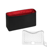 Purse Organizer Insert for Chanel Le Boy Silk Shoulder Bag Organizer with Zipper