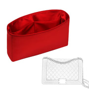 Purse Organizer Insert for Chanel Le Boy Silk Shoulder Bag Organizer with Zipper