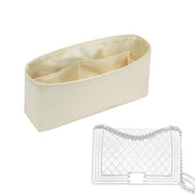 Purse Organizer Insert for Chanel Le Boy Silk Shoulder Bag Organizer with Zipper