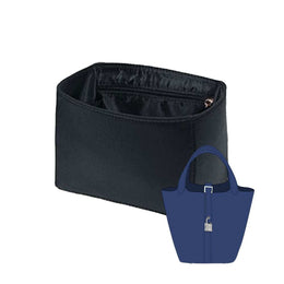 Purse Organizer Insert for Hermes Picotin Silk Handbag Organizer with Zipper