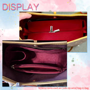 Suede Tote Bag Organizer Insert for Carry All Handbag Organizer Inserts