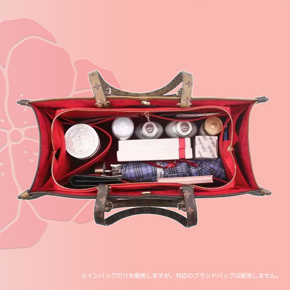 On The Go の型崩れを防ぐ フェルトインナーバッグ