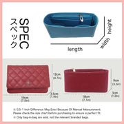 Purse Organizer Insert for Chanel WOC Shoulder Bag Organizer Felt Bag In Bag
