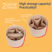 Felt Purse Organizer Insert for Cannes Bucket Bag Organizer