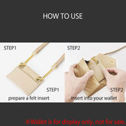 Turn Your Card Wallet Into a Chic Crossbody – Felt Wallet Insert + PU Strap Set for YSL