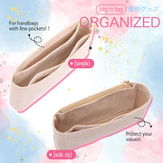 Suede Purse Organizer Insert for Kate Shoulder Bag Organizer Inserts