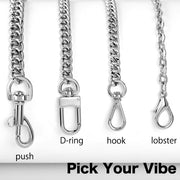 Classic Silver Chain Strap for Bags – Adjustable Replacement Shoulder Strap (60–120cm, 4 Styles)