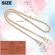 Adjustable Silver Chain Strap with PU Leather — Replacement Shoulder Strap for Handbags & Crossbody Bags