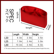 Purse Organizer Insert for Chanel Le Boy Silk Shoulder Bag Organizer with Zipper