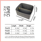 Felt Purse Inserts Insert for Hermes Picotin Handbag Bag in Bag