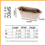 Purse Organizer Insert for Longchamp Tote Felt Handbag Organizer