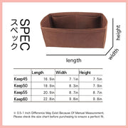 Felt Bag Organizer Insert for LV Keep All Handbag Purse Inserts