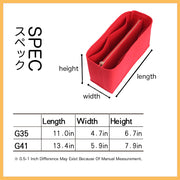 Purse Organizer Insert for LV On the GO Tote Felt Fabric Handbag Organizer