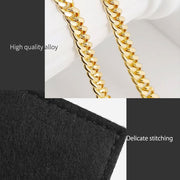 Turn Your Card Wallet Into a Chic Crossbody – Felt Wallet Insert + Gold Chain Set