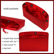 Purse Organizer Insert for Chanel Le Boy Silk Shoulder Bag Organizer with Zipper