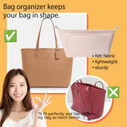 Purse Organizer Insert for Coach Tote Felt Fabric Handbag Organizer