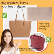 Purse Organizer Insert for Coach Tote Felt Fabric Totebag Organizer