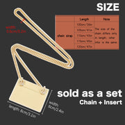 Turn Your Card Wallet Into a Chic Crossbody – Felt Wallet Insert + Gold Chain Set