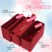 Suede Tote Bag Organizer Insert for Carry All Handbag Organizer Inserts